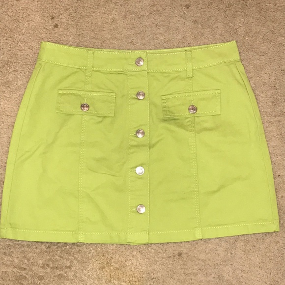 Button-Front Twill Skirt - Picture 1 of 3